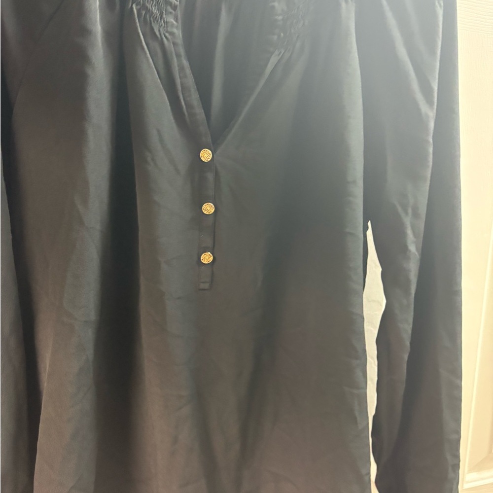 Lilly Pulitzer Black Blouse